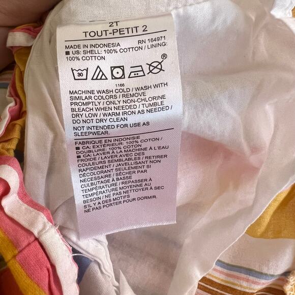 Janie and Jack, Striped Ruffle Romper, Multicolor Cotton, Summer Playwear - Picture 11 of 11